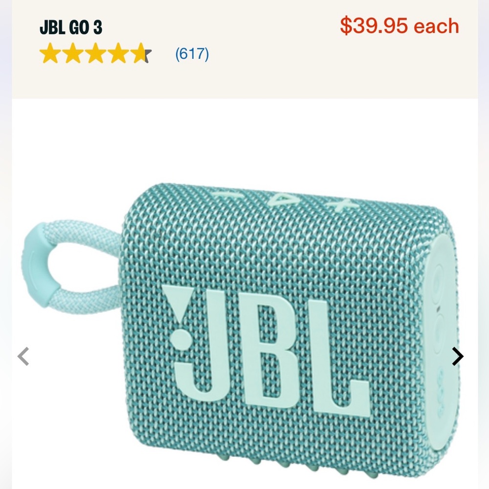 JBL GO 3 Portable Speaker - Teal